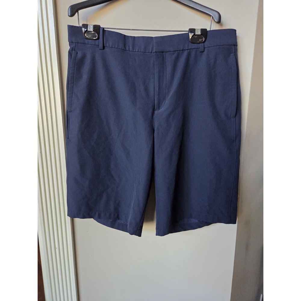 Nike Golf Shorts Size 32 Navy Blue Mens Tour Performance Dri-Fit Flat Front